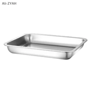 (YY) 1 Piece 2025 New Rectangular Stainless Steel BBQ Tea Storage Serving Tray Steam Sausage Board Meat Grill Restaurant Utensils - AliExpress 15