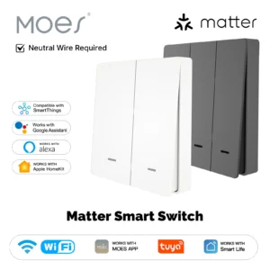 MOES WiFi Matter مفتاح ذكي زر الضوء Tuya التحكم عن بعد الاتحاد الأوروبي Verison العمل مع Alexa Google Home Apple Homekit Smartthings - AliExpress 13