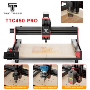 Twotrees 3-Axis/4-Axis CNC راوتر آلة قطع الطحن TTC450 PRO حفارة المجوهرات للخشب الاكريليك PCB PVC MDF المعادن - AliExpress 202216001