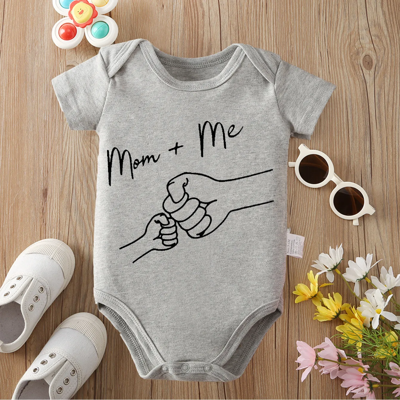 100% Cotton Printed MOM And ME One-Piece Baby Bodysuit - Comfortable for Newborns 0-12 Months - AliExpress 1501 - Image 2