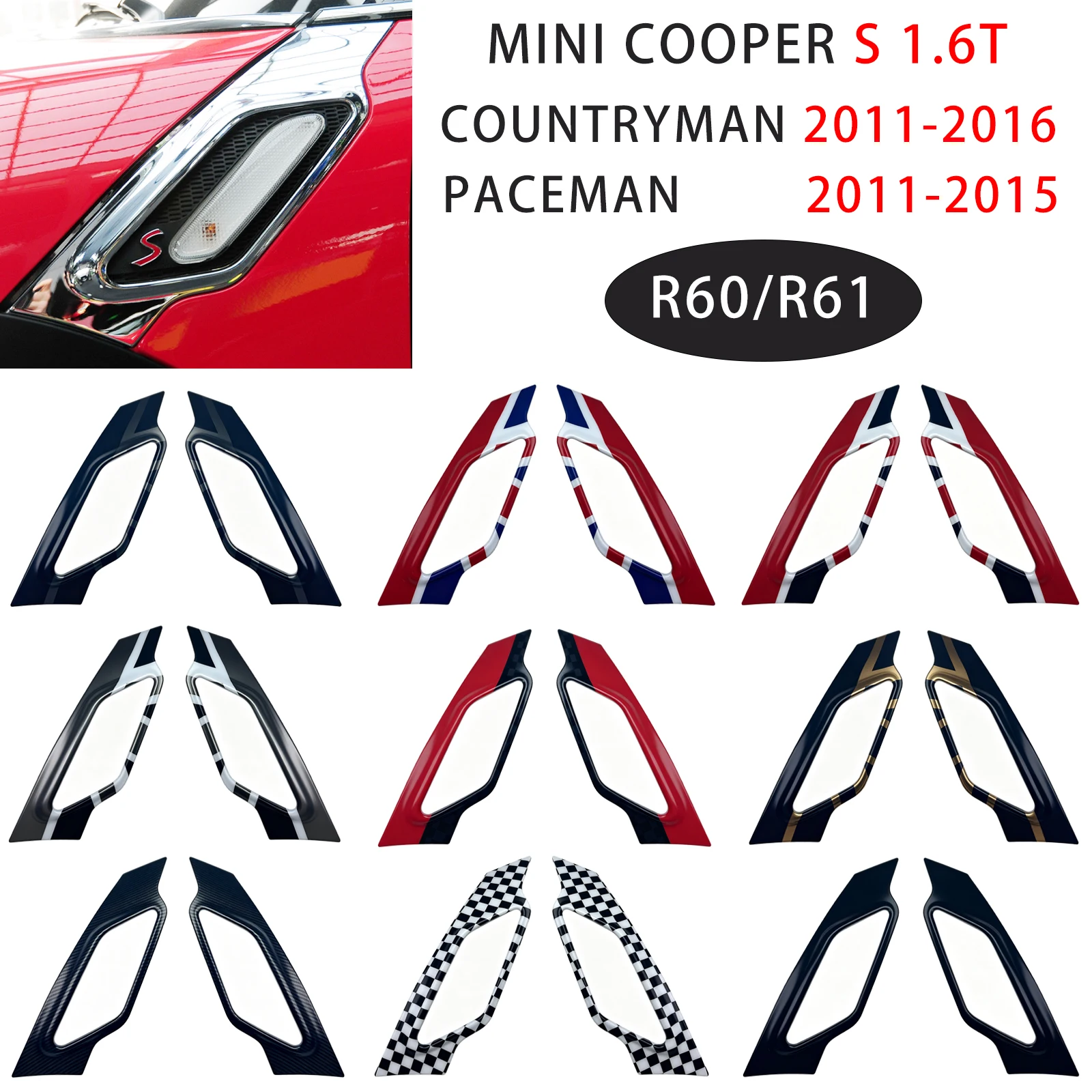 Turn signal fender cover stickers for Mini Cooper Countryman R60/Paceman R61 2011-2016, car exterior accessories - AliExpress 34 - Image 3
