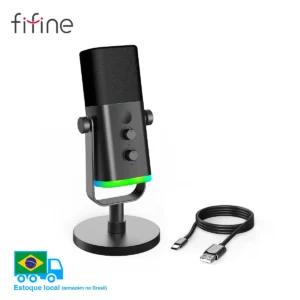 FIFINE USB/XLR Dynamic Microphone with RGB Control/Headphone Jack/Mute, AmpliGame-AM8 PC Game Recording Microphone - AliExpress