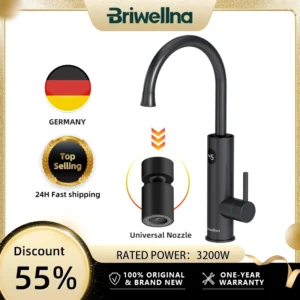 220V electric water heating tap, stainless steel nozzle