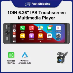 1 DIN 6.36 بوصة راديو السيارة دعم السلكية واللاسلكية Carplay أندرويد السيارات شاشة تعمل باللمس العالمي MP5 مشغل فيديو الوسائط المتعددة 1DIN - AliExpress 34