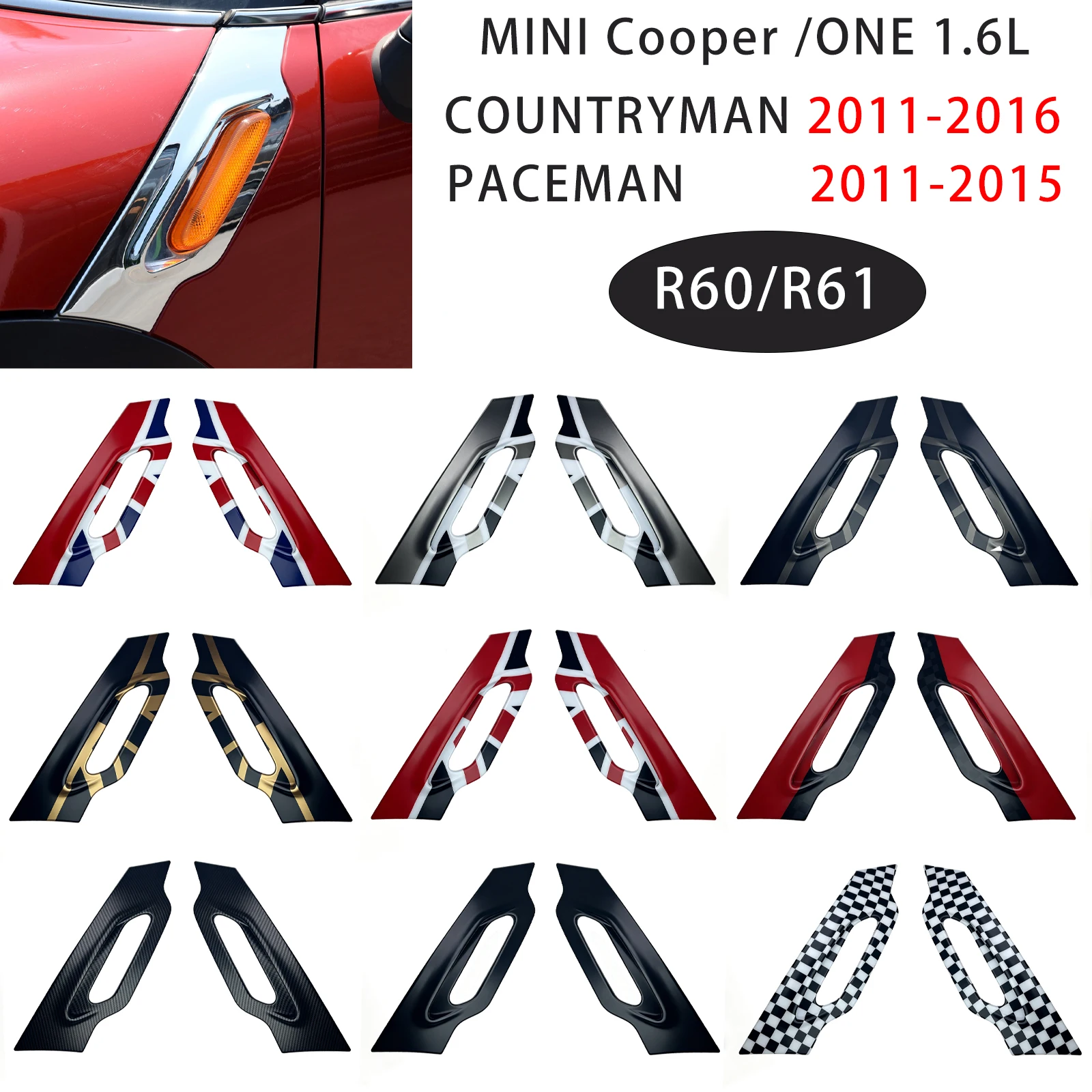 Turn signal fender cover stickers for Mini Cooper Countryman R60/Paceman R61 2011-2016, car exterior accessories - AliExpress 34 - Image 4