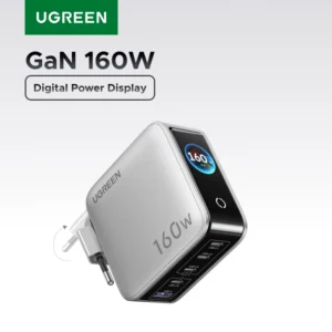 شاحن UGREEN بقوة 160 واط بتقنية GaN مع شاشة ذكية، AVS، PD 3.1 بقوة 140 واط، QC 4.0، متوافق مع MacBook Pro، أجهزة اللابتوب، iPhone 17، 16، iPad، الأجهزة اللوحية، Samsung S25 Ultra - AliExpress 202192403
