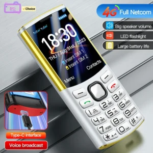 هاتف I78 4G صغير بأزرار، شاشة 1.77 بوصة، شريحتي اتصال، مكبر صوت قوي، مصباح LED، منفذ Type-C، هاتف محمول متعدد الوسائط - AliExpress 509