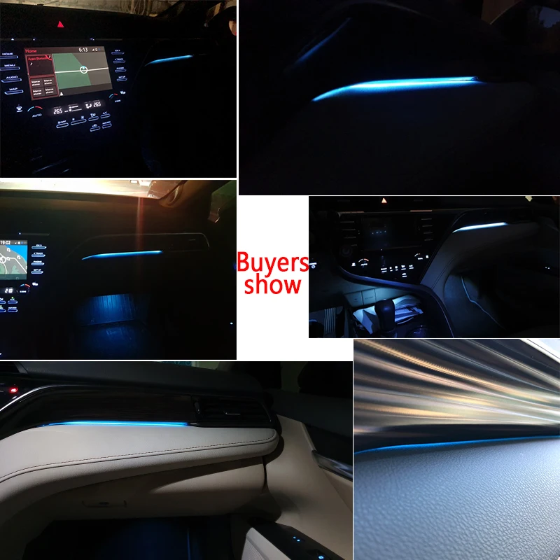 PMFC الضوء المحيط LED وحدة التحكم المركزية أو صندوق تخزين السيارة الداخلية الزخرفية ضوء جو مصباح لتويوتا كامري 2018-2022 - AliExpress 34 - Image 5