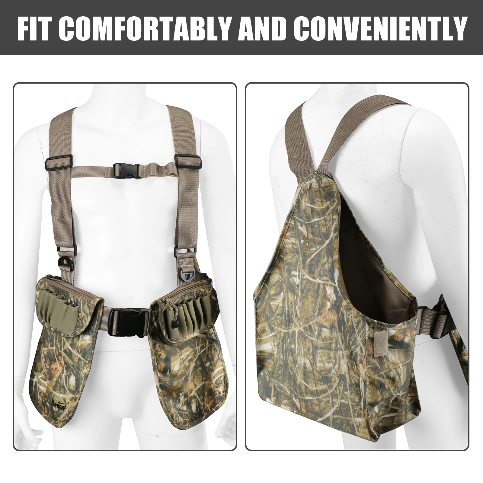 N Upland Camouflage Hunting Vest, Lightweight Waterfowl Vest with Duck Hunting Pouch and Pockets for Fishing - AliExpress 18 - Image 2