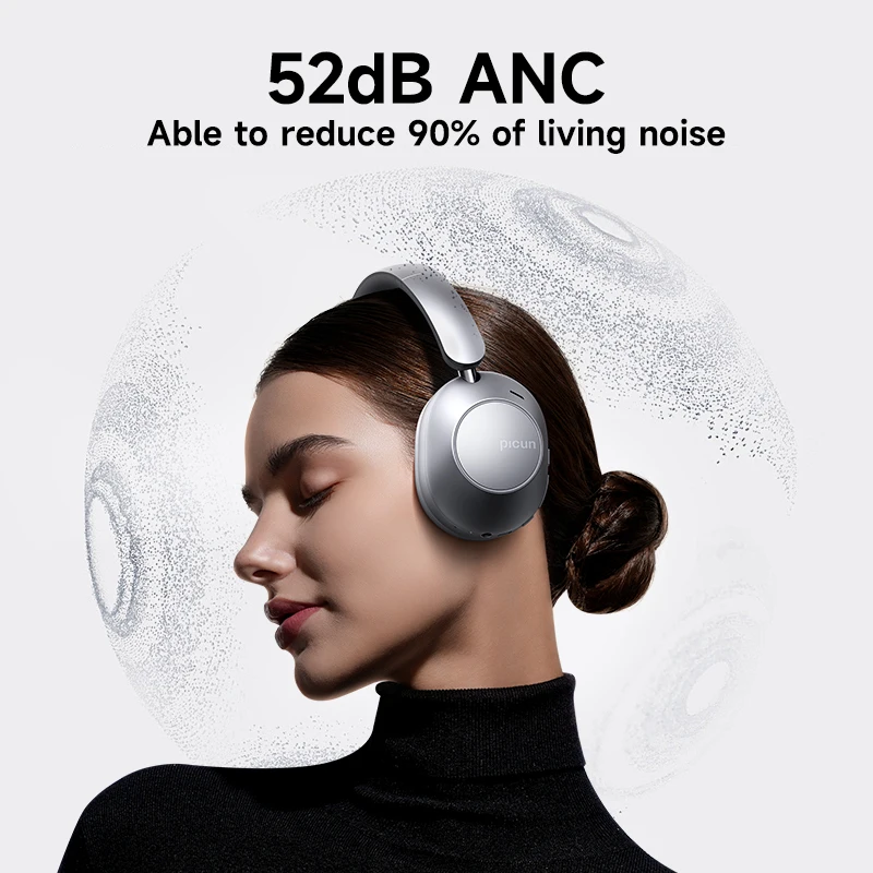 Picun F6 Wireless Noise Cancelling Headphones 40mm - Image 2