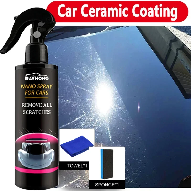 Ceramic coating for cars, glossy crystal wax spray, nano waterproof and anti-fouling, car cleaning and polishing product - AliExpress 34