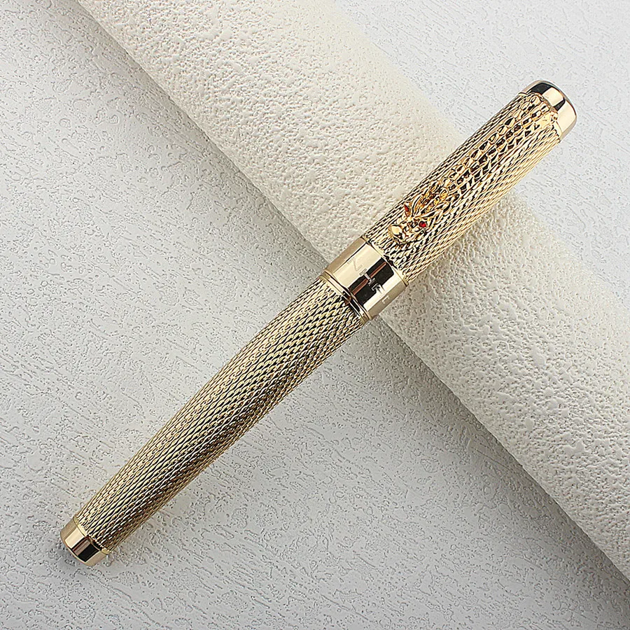 Jinhao Dragon Gold Clip Fountain Pen, Business Stationery, Creative Gift, EF, F Nib - AliExpress 21 - Image 4