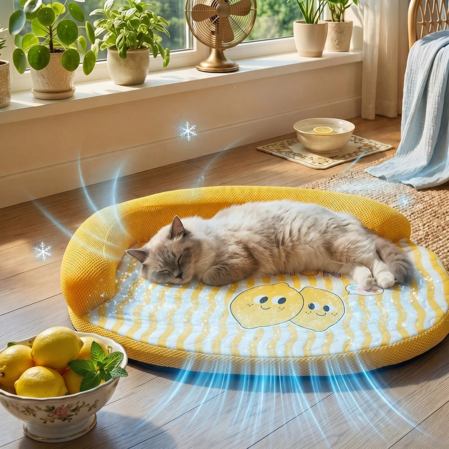 Spring and summer pet bed, removable and washable, cool and breathable dog and cat bed, suitable for small and medium-sized pets. - AliExpress 15 - Image 2