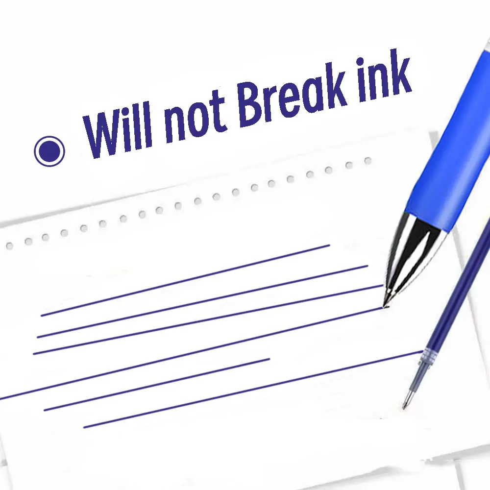 Retractable 0.5mm Blue Ink Refills, Aesthetic Colored Gel Pens, Stationery Pen Supplies, Ballpoint Pens, Office & School Writing Pens - AliExpress 21 - الصورة 4