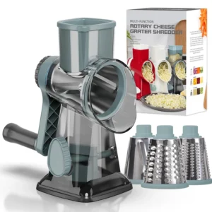 LMETJMA 3 in 1 Multi-Purpose Rotary Cheese Grater, Manual Vegetable Slicer, Peanut Grinder, Vegetable and Cheese Slicer, Transparent JT242 - AliExpress 15