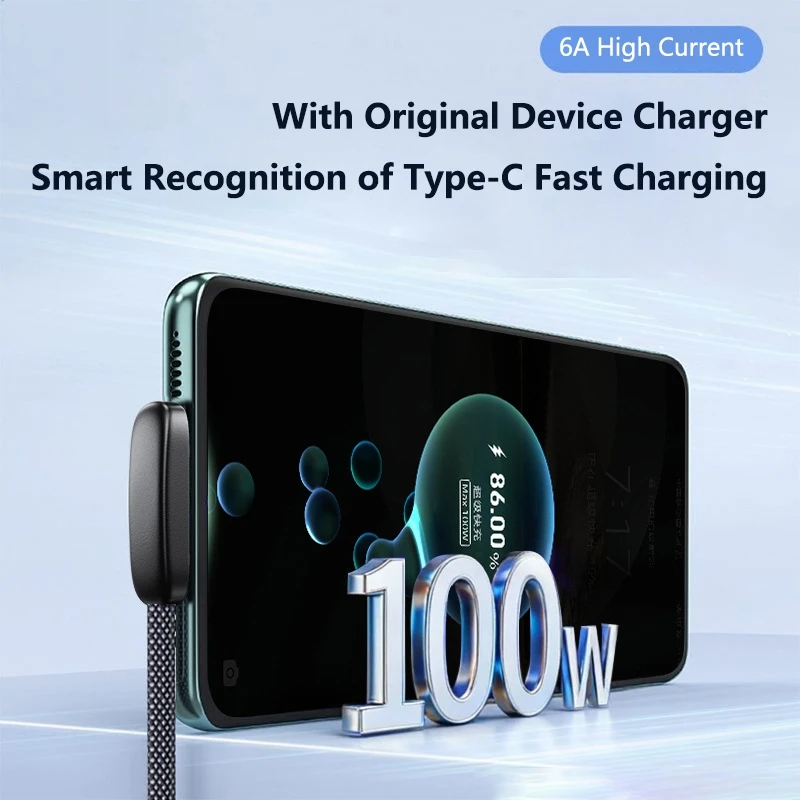 كابل شحن سريع لينوفو 100 واط بزاوية 90 درجة، كابل بيانات USB-C للهواتف المحمولة، كابل شحن وبيانات سريع للهواتف الخلوية، جديد 2026 - AliExpress 202192403 - Image 5