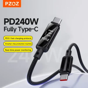 كابل شحن سريع USB-C إلى Type-C 2M PZOZ
