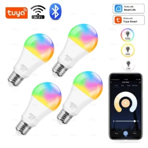 Smart LED Light Bulb with WiFi and Bluetooth, RGB E27 Lamp, with V, Google Assistant, Tuya Savile, Alexa - AliExpress 13