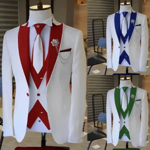 زي الأبيض الرجال الدعاوى الأسود الذروة التلبيب الزفاف سهرة Terno Masculino حفلة موسيقية العريس 3 قطعة سليم صالح السترة مجموعات للذكور - AliExpress 200000343