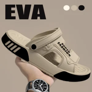 شباشب رجالية صيفية من مادة EVA بنعل ناعم وسميك، صنادل للمشي في الهواء الطلق والشاطئ، أحذية غير زلقة، صندل قلاب للرجال، أحذية منزلية - AliExpress 322
