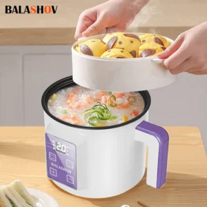 1.7L وعاء طبخ أرز كهربائي طبقة واحدة مزدوجة 220 فولت طباخ متعدد غير لاصق ذكي ميكانيكي متعدد الطباخ على البخار وعاء أرز للمنزل - AliExpress 6