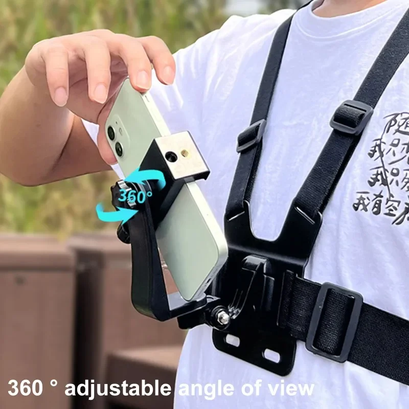 حامل هاتف محمول 5 في 1 للصدر لتسجيل الفيديو بزاوية واسعة وحامل ثابت للبث المباشر - AliExpress 202192403