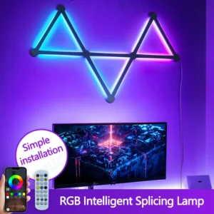 الربط ضوء لتقوم بها بنفسك مصباح لتهيئة الجو RGB الذكية الجدار ضوء التحكم الصوتي مصباح لغرفة الرياضات الإلكترونية غرفة نوم زخارف للحانات ضوء الليل - AliExpress 39