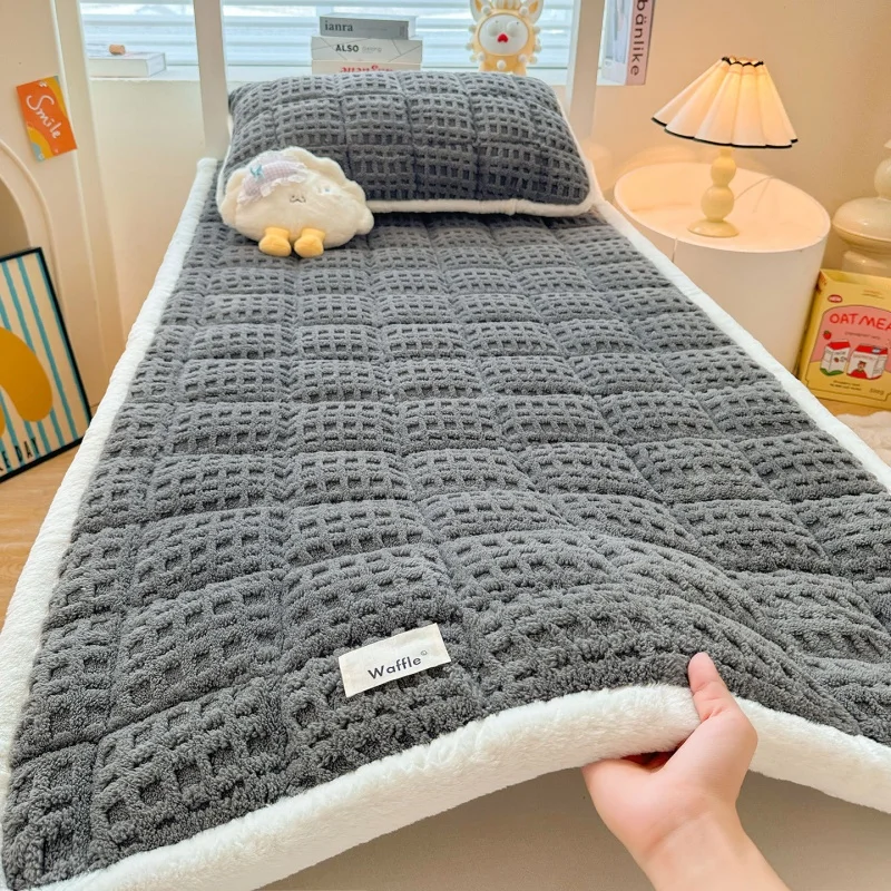 Cotton velvet mattress, thick mattress, single thick mattress, student dormitory mattress topper, warm padded bed cover - AliExpress 1503 - Image 2