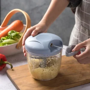 One piece: 500/900ml manual food chopper with cord, food slicer and grater, salad maker, garlic and onion slicer, kitchen tool and accessories - AliExpress 15