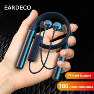 سماعات بلوتوث 180 ساعة تحمل EARDECO مع بطاقة TF